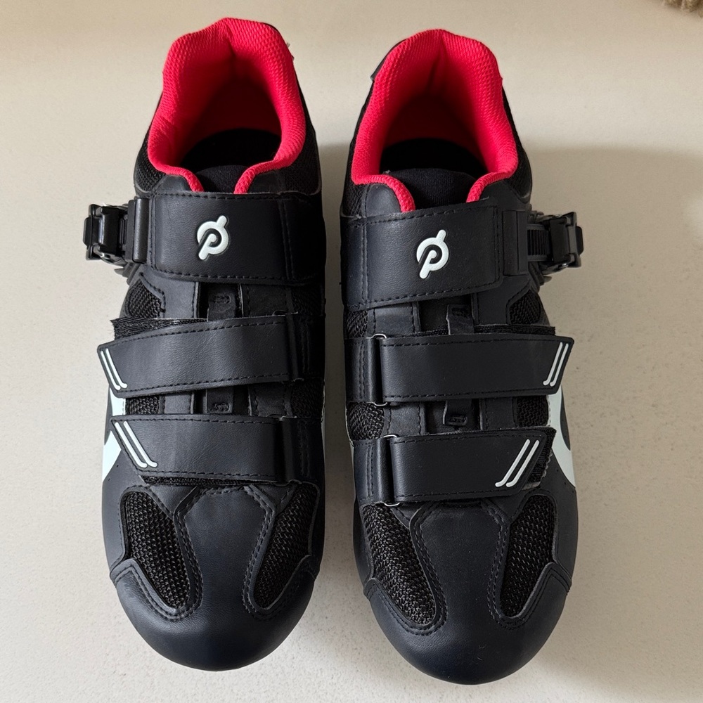 Peloton Black and Red Cycling Shoes